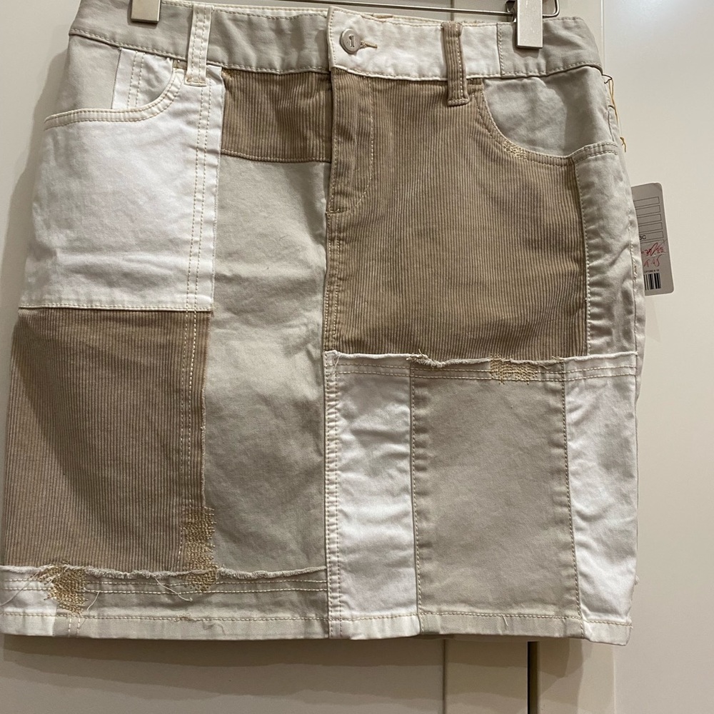 pilcro patches work mini skirt by Anthropologie